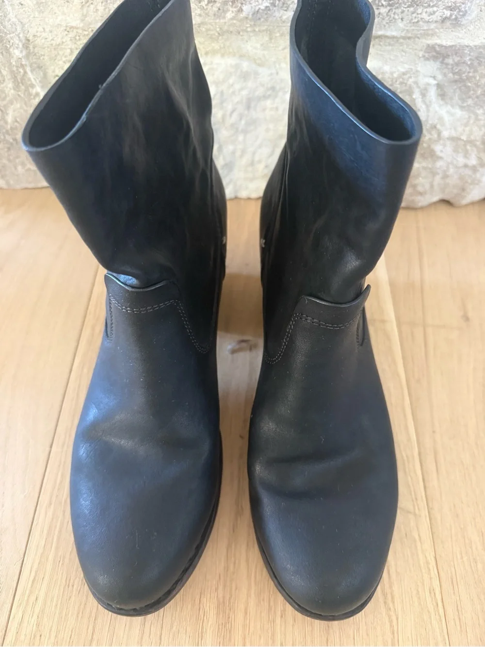 Rag & Bone Leather Mid-Heel Ankle Boots